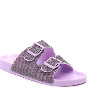 Mix 6 lilac gemstone sandals jelly size 9 nwt